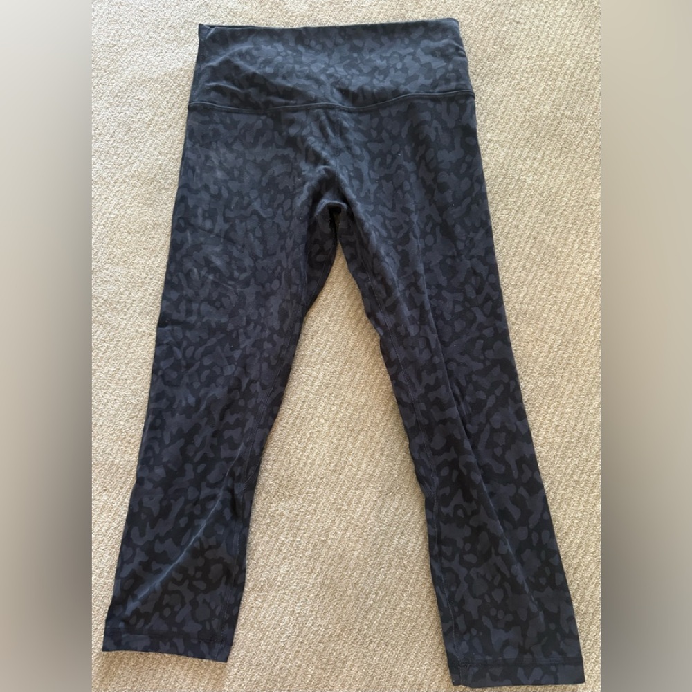 lululemon athletica Charcoal and Black Patterned Leggings